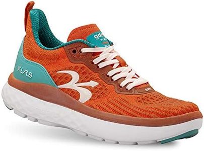 Gravity Defyer g-defy XLR8 Run Running Shoes for Women | Comfortable Orthopedic Shoes for Standing All Day | Patented VersoShock Technology | Wide Toe Box Orange/Blue