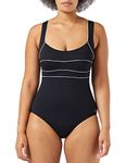 Haute Pression Women's Y8003 Swimsuit, Black - Noir (Noir/Blanc), 24 (Manufacturer Size: 52)