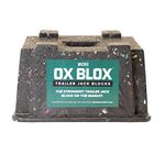 OX BLOX Heavy Duty Trailer Jack Block - RV Leveling Blocks Made in USA from 100% Recycled Plastic - Super Strong and Durable RV Jack Blocks - Trailers, RVs & Camper Essentials - RV Trailer Accessories