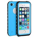 Ultra Slim iPhone SE Waterproof Case , WOPRO IP68 Standard Protection Dirt-poof Shockproof Snow-proof and Waterproof Case for iPhone SE/5S-Blue