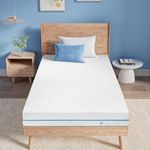 BedStory Twin Mattress, 5 Inch Mattress Gel Infused High Density Foam with Removable Zip Off Cover CertiPUR-US Certified Single Size Medium Firm Mattress (Twin Size)