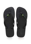 Havaianas Unisex Brasil, Black, 9/10