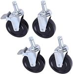 Alera ALE Optional Casters For Wire Shelving, 600 lbs./Caster, Gray (Set of 4)