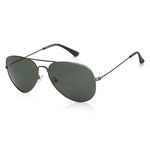 Vincent Chase By Lenskart | Full Rim Aviator Branded Latest and Stylish Sunglasses | Polarized and 100% UV Protected | Men & Women | Medium | VC 5158/P