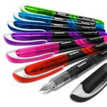 Zebra Fuente - Disposable Fountain Pen - One of Each Coloured Ink - Pack of 7