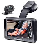 Baby Car Camera with Night Vision - HD 1080P Rear-Facing Car Seat Camera with 4.3'' Display, 360° Adjustable, Easy DIY Installation for Infant Safety, Fits SUVs, Trucks, Sedans by Rohent