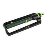 Amazon Basics Oscillating Water Sprinkler with 2-Way Adjustment and 1.9 cm Tool Adapter, Black, 49.7 x 17 x 8cm