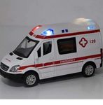Ixora Mini Ambulance Car Toy with Light & Siren Sound – Pull Back Friction Power Toy Vehicle for Kids Boys,Girls (Pack of 1) (1:32 Ambulance Car)