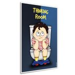 ArtinKart Poster-Thinking Room Funny Poster Digital Art Print for Bathroom Washroom Toilet Door (Paper, 12x18 inch, Multicolor, Unframed)