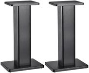 MECCANIXITY Wood Speaker Stands, 2 Pack 19.7 Inch (50cm) Universal Speaker Stand Hollowed Bases Enhanced Audio Listening for Home Theaters Cinema