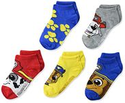 Paw Patrol Toddler Boys Nickelodeon Boys 5Pk Shorty Socks, Assorted, 5-6.5