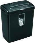 Fellowes Paper Shredder for Home Use - 6 Sheet Cross Cut Paper Shredder for Home and Personal Use - Home Shredder with 15 Litre Bin - Powershred FS-6C - Security Level P4 - Black -Exclusive to Amazon