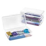 Sooez 3 Pack Clear Pencil Box, Plas