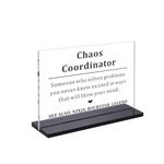 Chaos Coordinator Gifts for Women Chaos Coordinator Desk Sign Boss Day Gift for Boss Lady Leader Mentor Supervisor Coworker Teacher Principal Retirement Appreciation Gift Christmas Valentines Birthday