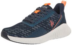 U.S. Polo Assn. Men's Workout Casual Lace Top Walking Shoes-Comfortable Fashion Sneakers, Navy, 9.5