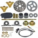 29 Inch Go Kart Rear Axle Kit with Brake Assembly Chain Sprocket T8F 58T Replacement for DIY Go Kart ATV Quad Buggy Drift Trike 29 In/740mm