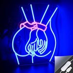 Looklight Lady Neon Sign,Neon Sign for Wall Decor,Lady Back Neon Light Up Sign,LED Sign Blue Neon Sign for Bedroom Man Cave Game Room Home Party Art Decor,Bar,Club