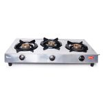 Sun Flash Galaxy 3 burner Stainless Steel Mirror Finish Body Manual Gas Stove