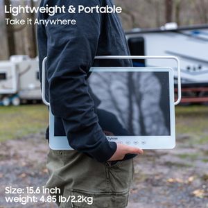 SYLVOX 15.6" Portable TV – Compact HD Display for Travel or Kitchen