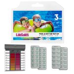 Labsales Hot Tub, Spa and Pool Water Professional 3-in-1 Test Kit for pH, Chlorine and Bromine, Easy Test For Chemicals, Forget Test Strips, Results In Seconds, 20 Tests Included