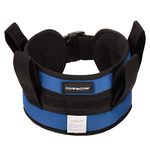 COW&COW Padded Gait Belt with 4 Handles and Quick Release Buckle 5.5 inchs(Blue, S/24inches-30inches)