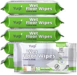 Yugi XXL Wet Floor Wipes For Squeegee Stick,Multi Surface Cleaning Wipes,Fresh Aroma Scent,Huge Disposable Wipes (27.5" x 15.7"),Extra Thick,(6 packs - 60 wipes)