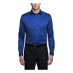 Van Heusen Men's Dress Shirt Regular Fit Flex Collar Stretch Solid, Royal Blue, 18.5" Neck 36"-37" Sleeve