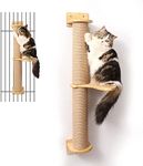 FUKUMARU Cat Activity Tree with Scratching Posts Jute Scratcher Hammock