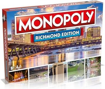 MONOPOLY Board Game - Richmond Edition: 2-6 Players Family Board Games for Kids and Adults, Board Games for Kids 8 and up, for Kids and Adults, Ideal for Game Night