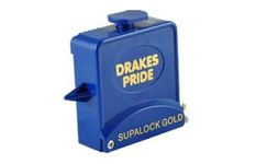 Drakes Pride Supalock Gold bowls measure - aqua