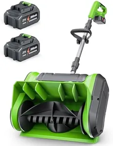 DEGGE Electric Cordless Snow Shovel, 2X 3.0Ah/ 21V/ 12-Inch Battery Snow Blower with Directional Plate & Adjustable Front Handle, Snow Removal for Driveway Sidewalk, Steps, Patio (Charger Included)