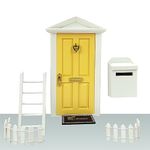 TROONZ Tooth Fairy Door Kit, Dollhouse Decor | Elf Door For Wall, Miniature Decorations For Kids Room, Including Ladder, Fence, Mailbox, Floor Mat