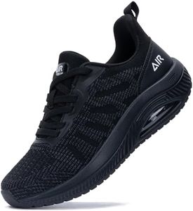 Chaussures de marche pour femme fasciite plantaire avec soutien arc tennis orthopédique pour pied talon soulagement de la douleur, Noir , 37 EU