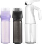 Pimoys Root Comb Applicator Bottle and Continuous Hair Spray Bottle, Hair Oil Applicator Hair Water Mister Oiling Applicator for Dye Hairstyling