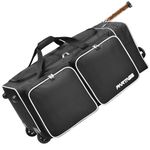 Partage Hockey Bag with Wheels, 33" Hockey Duffle Bag with Separate Shoe Compartment (Black)