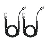 Jranter Bungee Dock Lines for Boats - Stretchable Dock Rope with Hook & Foam Float 4-5.5 ft (2 Pack)