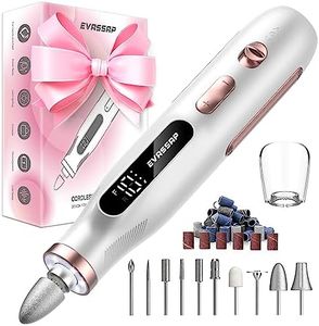 EVASSAP Electric Nail Drill, Electric Nail File for Acrylic Gel Dip Powder Nails,Professional Manicure and Pedicure Kit,10 Speeds Nail Care Set for Grinder Sander Trimmer Buffer