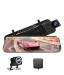 CLEGO 10" IPS Touch Screen Mirror 4K Dash Cam for Car with Dual Camera Recording Front and Rear | WiFi | GPS | Night Vision | Parking Assistance | G-Sensor | Loop Recording Dashboard Camera