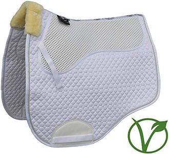 Rhinegold Unisex's 446-C-WH Non-Slip Gel Straighter Cut Saddle Cloth, White, Cob