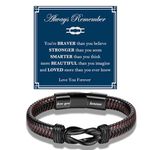 Rajputana Mens Leather Bracelet Gifts for Him Men, Leather Bracelet For Men Braided Leather Bracelets For Men Linked Knot Bracelet Gifts Always Remember Birthday Gifts