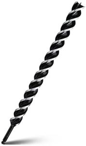 WOBLLMX 1-1/2" x 24" Auger Drill Bit for Wood,Hex Shank Tri Flute Drill Bit