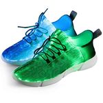 Shinmax Led Shoes for Men Women Unisex Light Up Shoes 7 Colour 4 Blinking Modes USB Charging LED Luminous Sports Sneakers Breathable Lightweight Led Trainers for Christmas, Halloween, Party, New Year