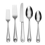 Oneida H190045A Tindra 45-Peice Set, Service for 8, Stainless Steel, Silver