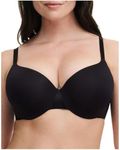 Chantelle Women's, ESSENTIALL, Covering T-Shirt Bra, Women's invisible lingerie, Black, 32D