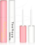 YOONOYA Eyelash Glue 2PCS (2 * 8ml) Super Strong Hold, For Sensitive Skin Glue,White Eyelash Glue Waterproof Lash Glue Strip Lash Cluster Adhesive 2 * 0.28oz 16ml