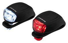 Schwinn LED Bike Light Headlight and Tail Light Set, 11 Lumen, Battery Powered, 43 Foot Beam Distance