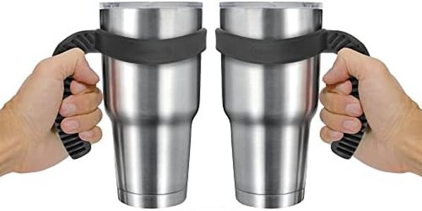 CHILLOUT LIFE Handle for YETI Cup 30 oz, Ozark Trail & 30 oz Tumblers, Comfortable Repositioning Handle for YETI Tumblers 30 oz and Up (Black Handle Only), 2 Pack