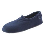 Isotoner mens Classic Slippers, Navy, 11.5-13 US