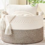 KAKAMAY Large Blanket Basket (20"x1