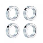 sourcing map Shaft Collar 1" Bore Zinc Plated Carbon Steel Set Screw Style Clamping Collars Silver Tone 4 Pack